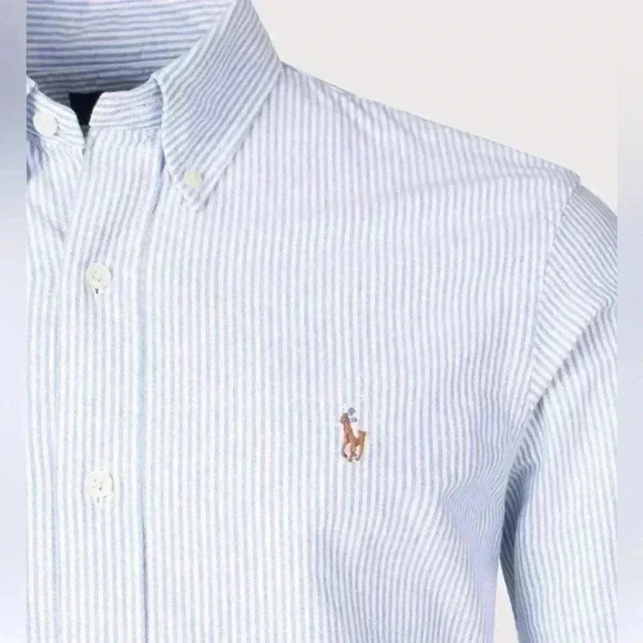 Ralph‎ Lauren Custom Fit Striped Oxford Shirt 100% Cottonm Men’s Sz XXL Preppy - Picture 4 of 15